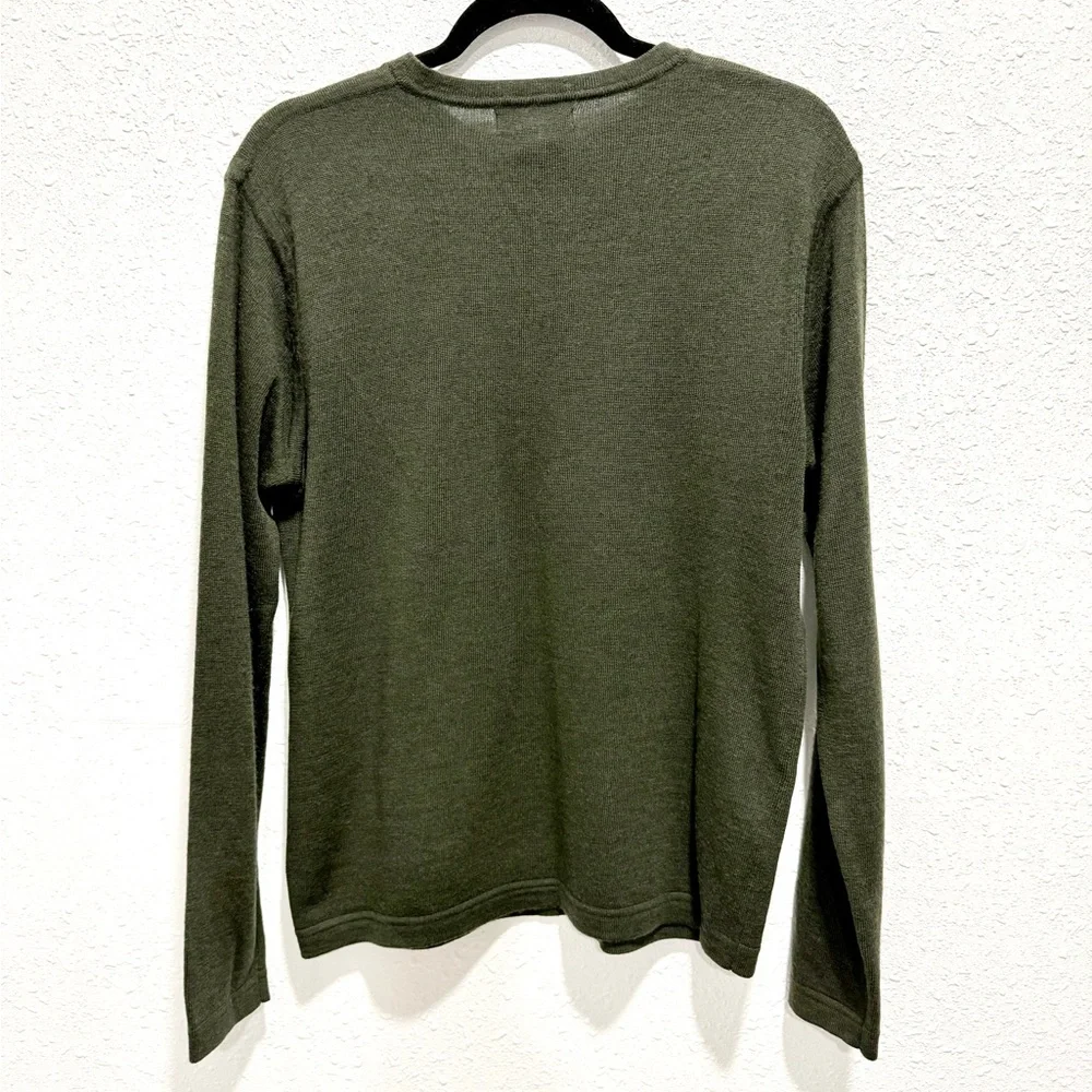 Banana Republic 100% merino wool‎ Olive green Long Sleeve sweater S